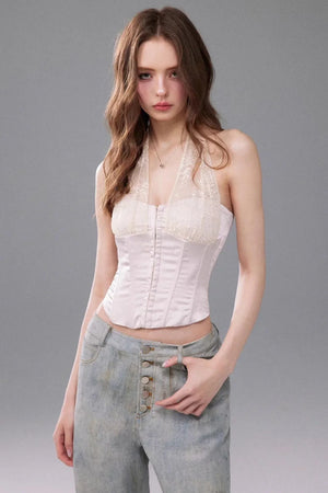 Halter Neck Fishbone Top