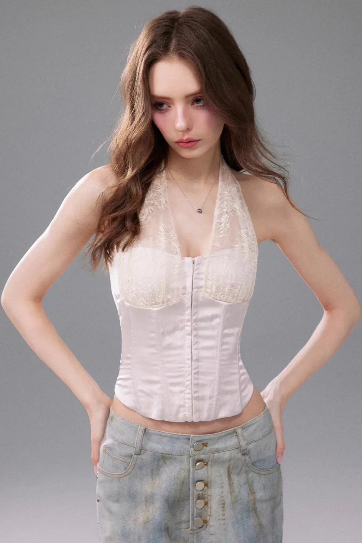 Halter Neck Fishbone Top