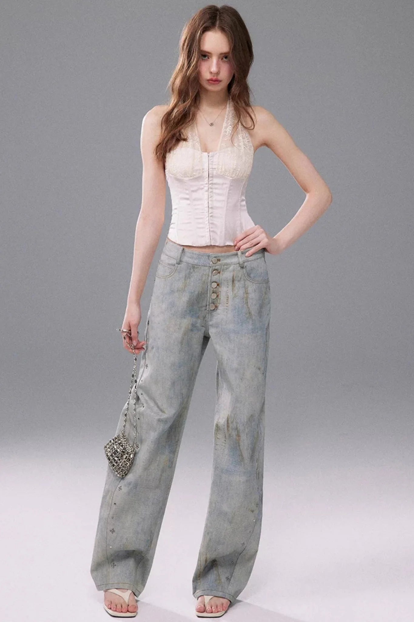 Halter Neck Fishbone Top