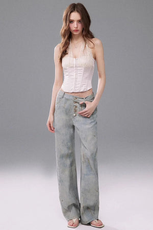 Halter Neck Fishbone Top