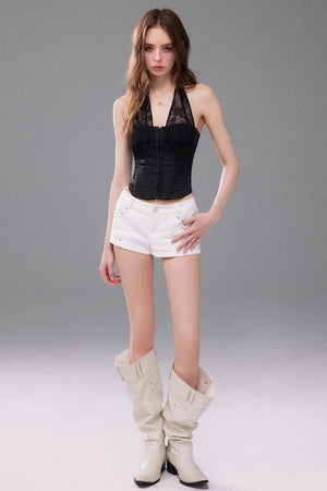 Halter Neck Fishbone Top