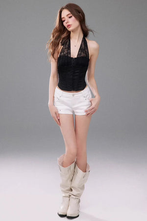 Halter Neck Fishbone Top