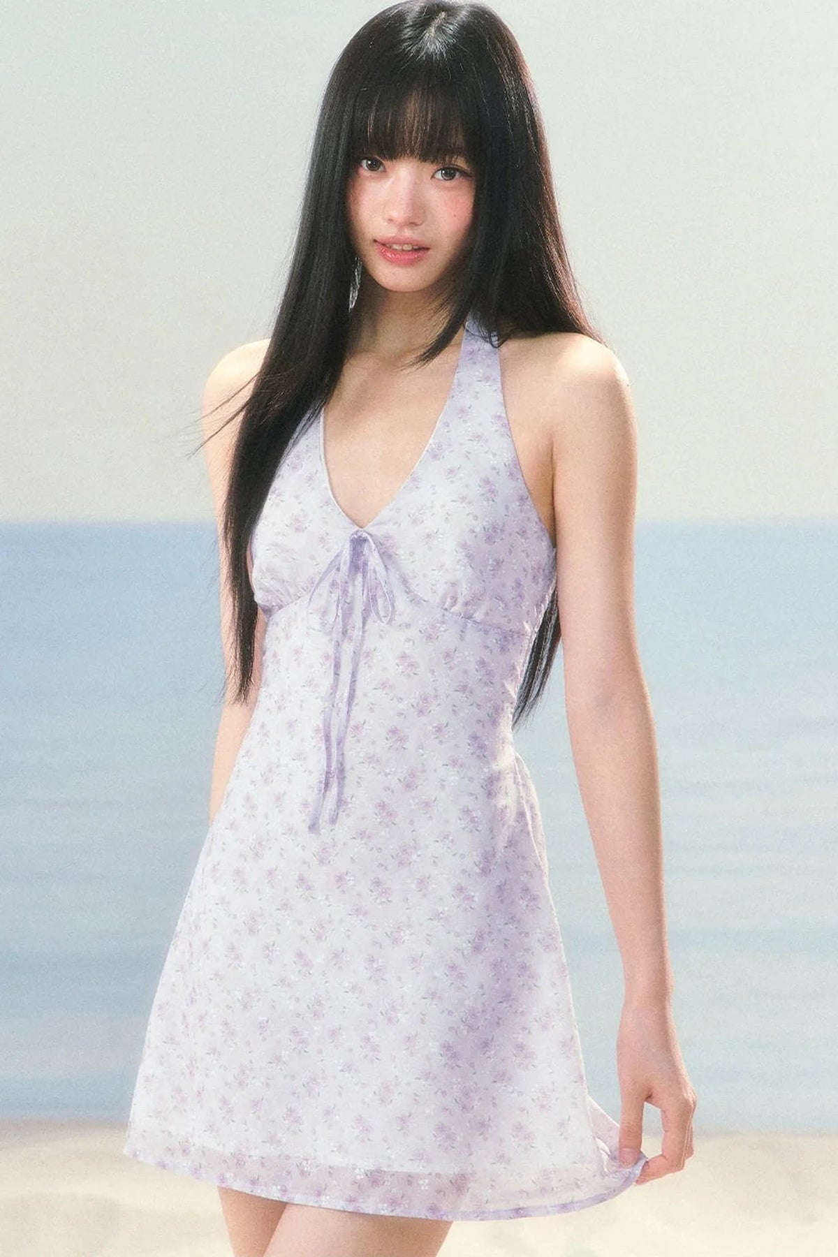 Halter Neck Floral Dress