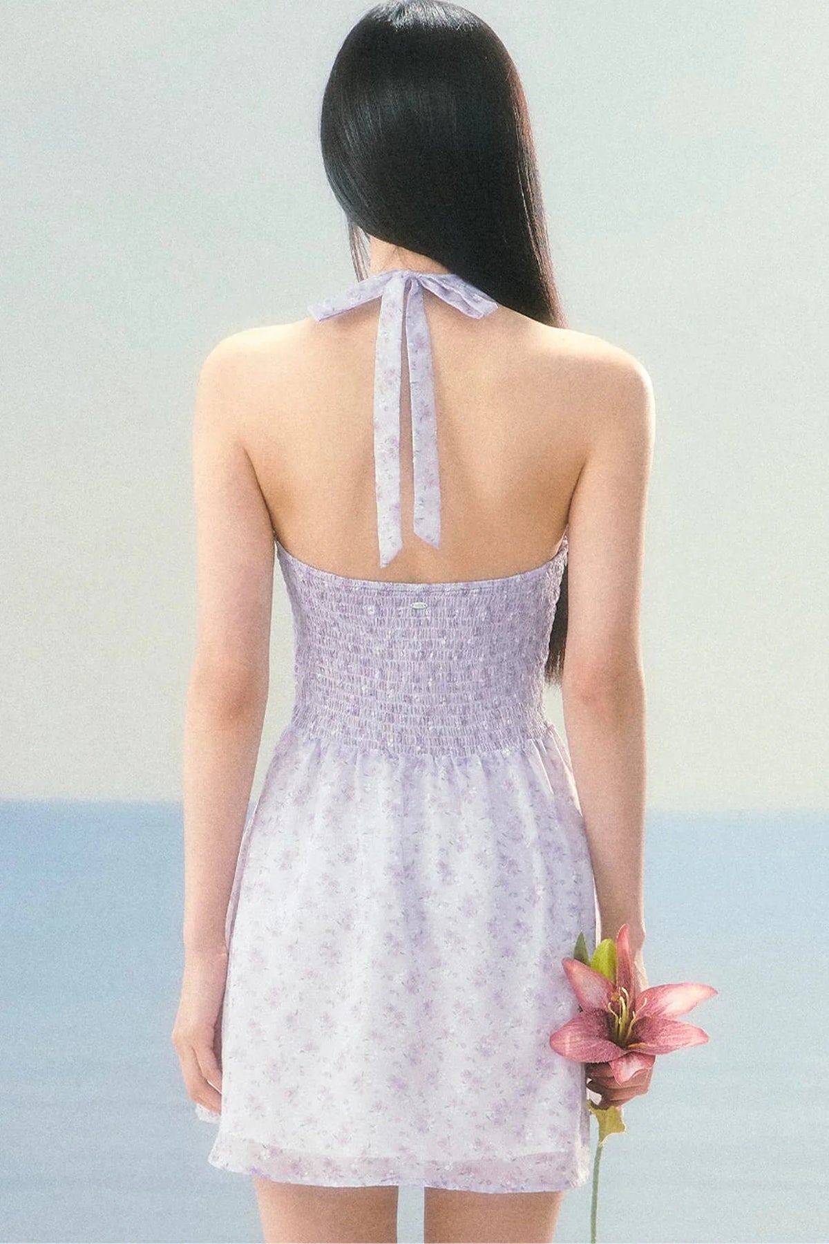 Halter Neck Floral Dress