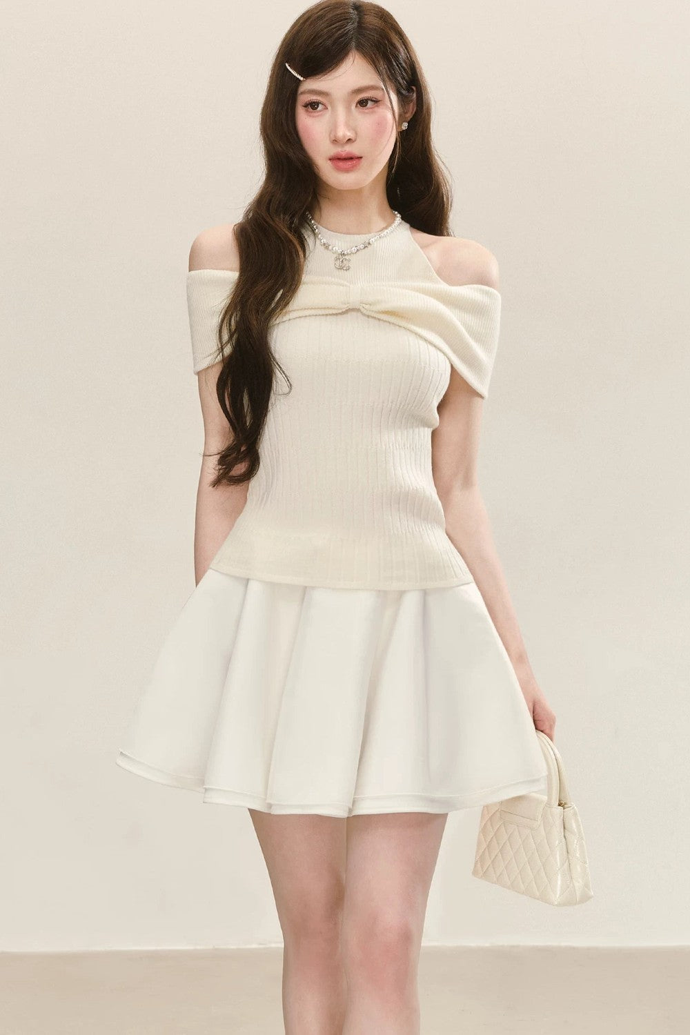 Halter Neck Knit Top