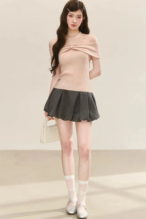 Halter Neck Knit Top