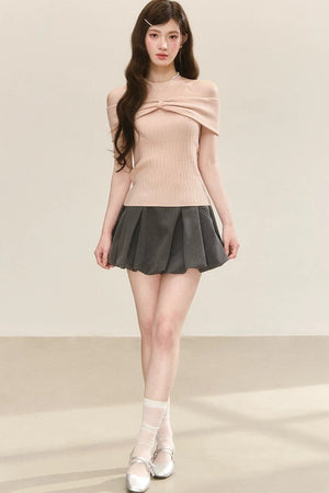 Halter Neck Knit Top