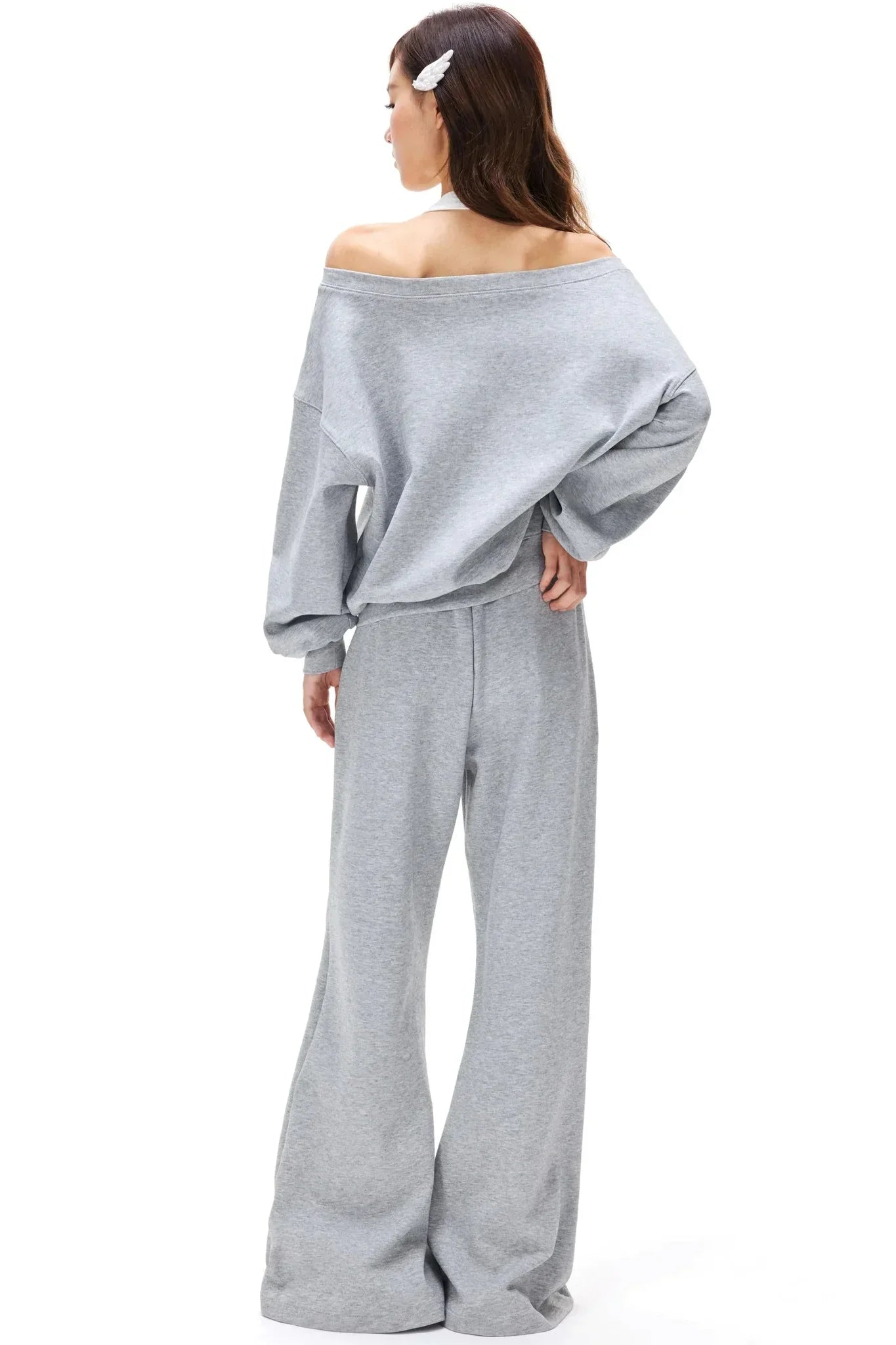 Halter Neck Pullover Sweater Set-Up