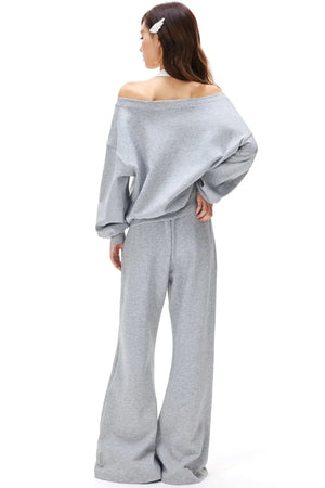 Halter Neck Pullover Sweater Set-Up