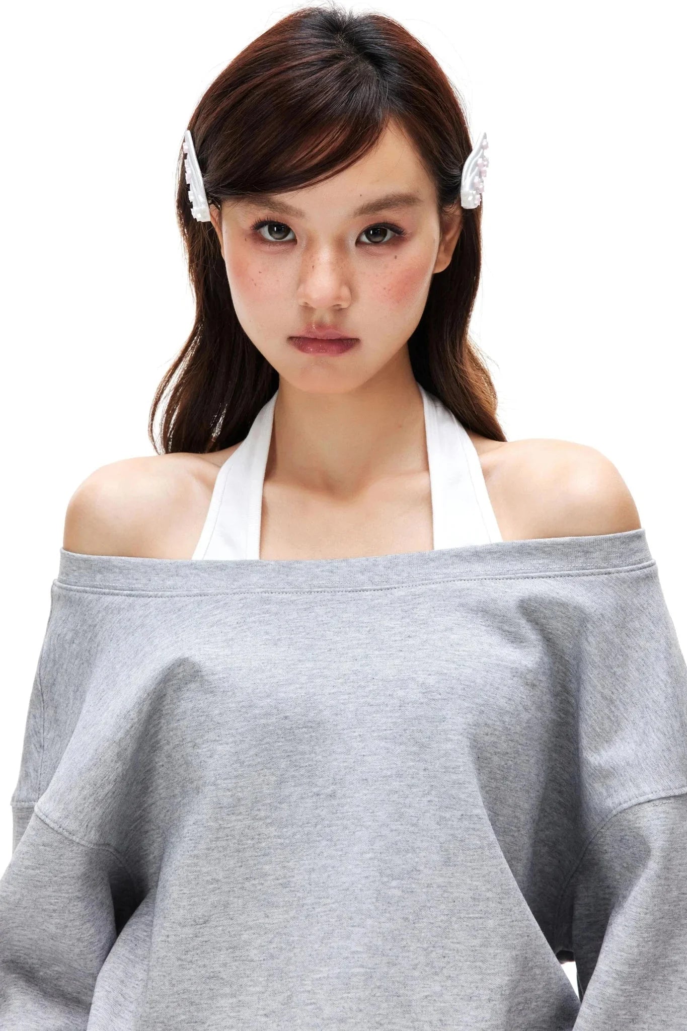 Halter Neck Pullover Sweater Set-Up