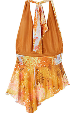Halter Neck V-Neck Ruffle Camisole