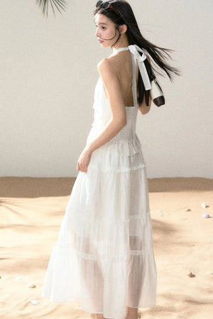 Halter Ruffled Top and Skirt Set-Up