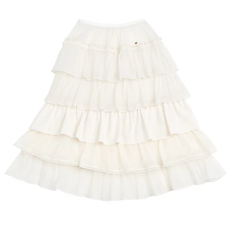 Hand-Dyed French Ruffled Skirt