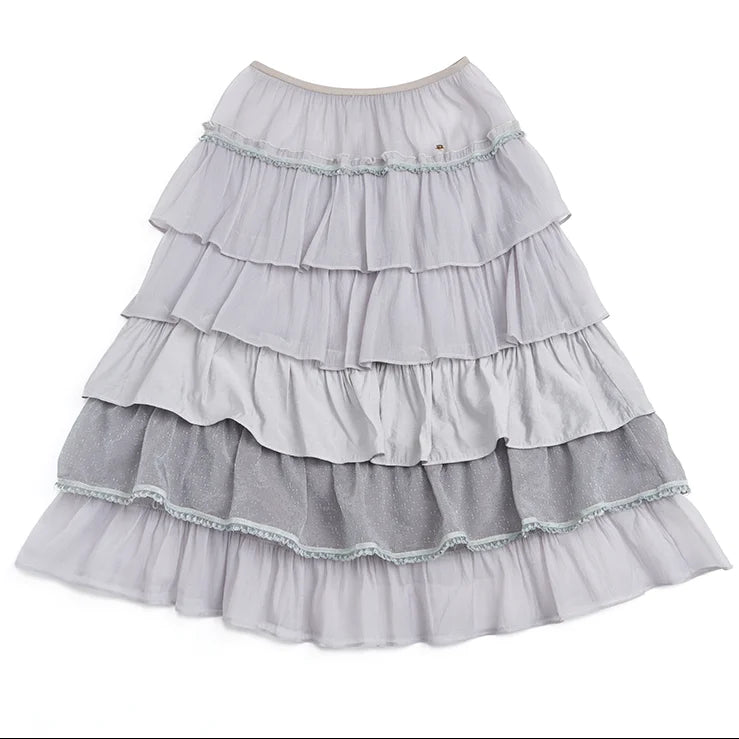 Hand-Dyed French Ruffled Skirt