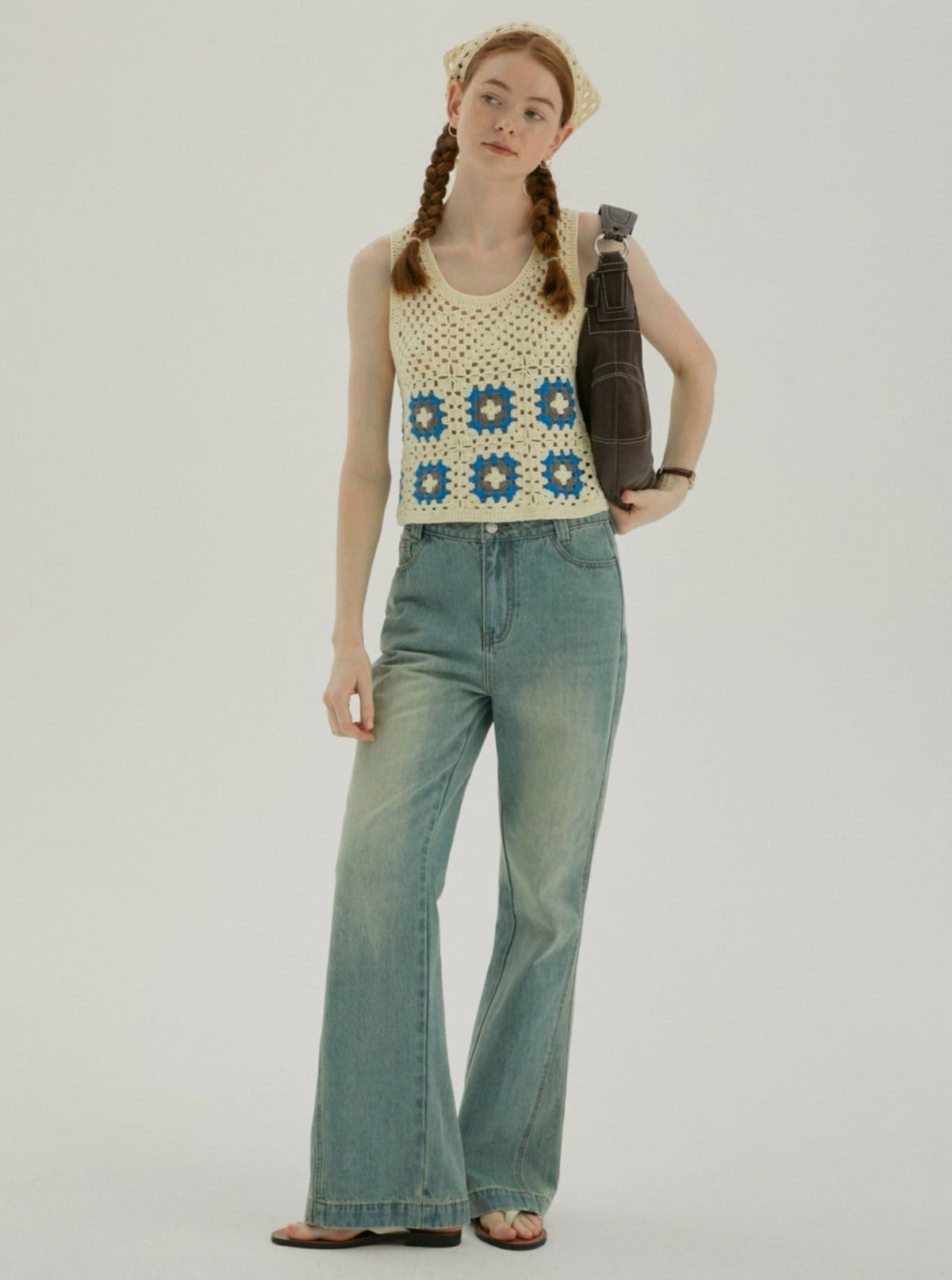 Hand Hook Vintage Checkered Vest Top