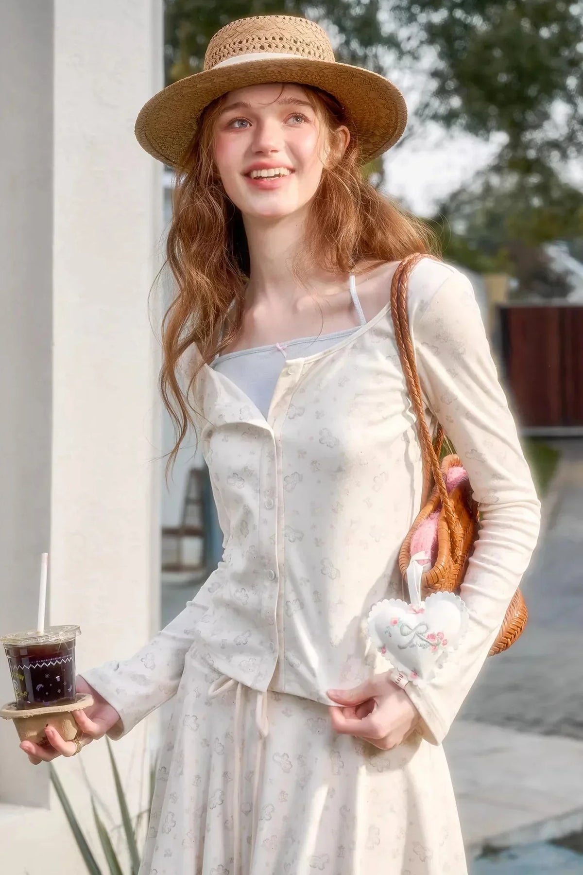 Hand-Painted Cardigan Skirt Set-Up
