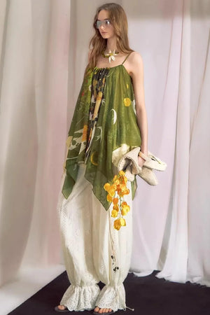 Hand-Painted Chiffon Camisole Top