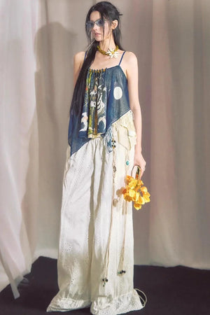 Hand-Painted Chiffon Camisole Top