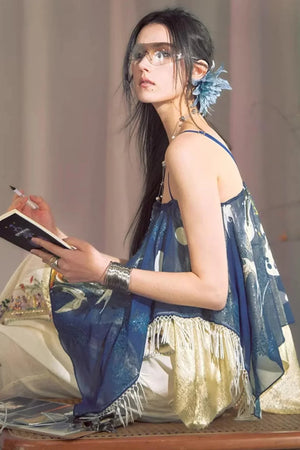 Hand-Painted Chiffon Camisole Top