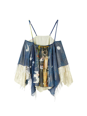 Hand-Painted Chiffon Camisole Top