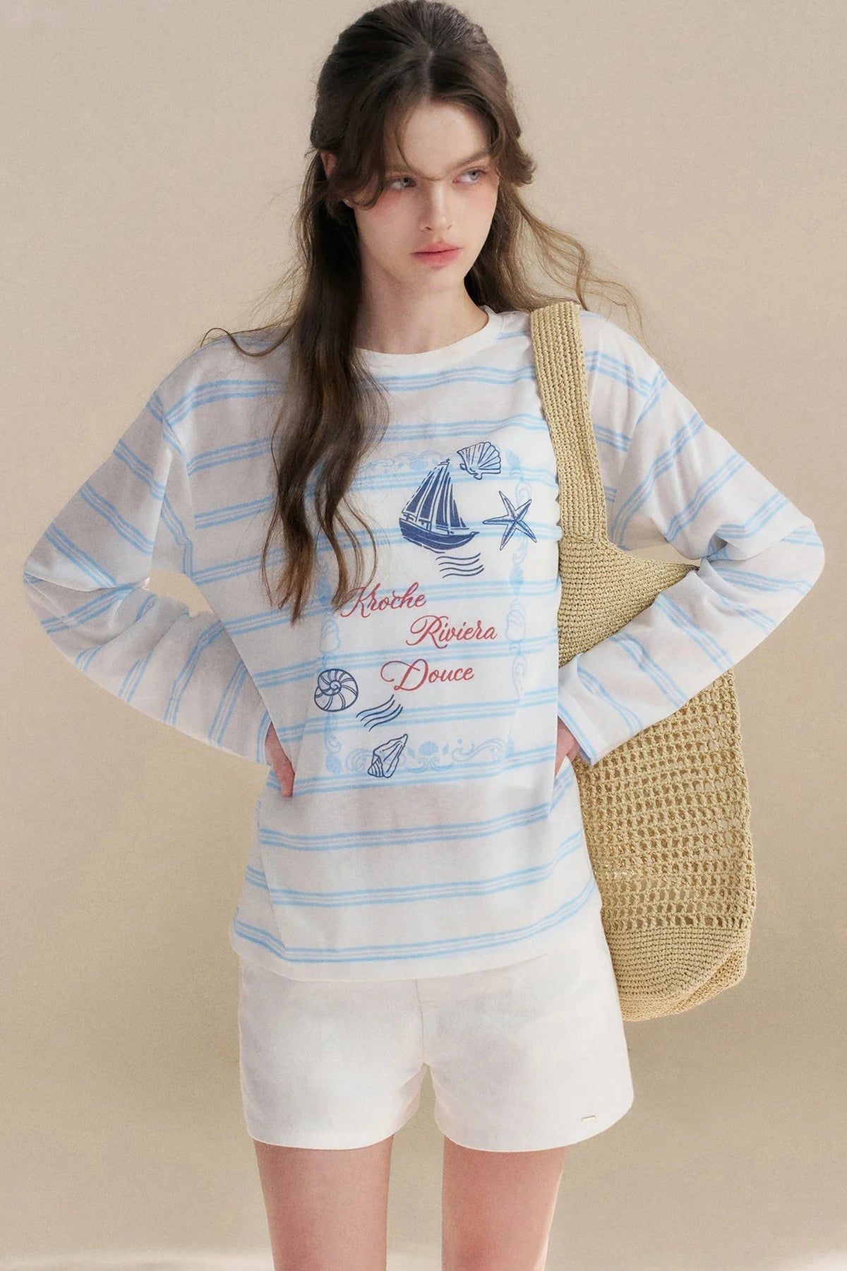 Hand-Painted Nautical Stripe T-Shirt