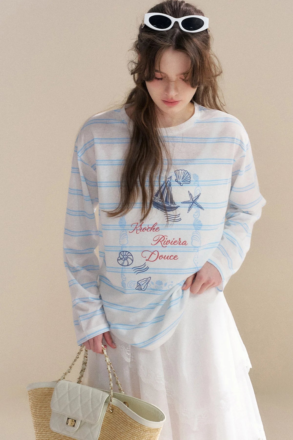 Hand-Painted Nautical Stripe T-Shirt