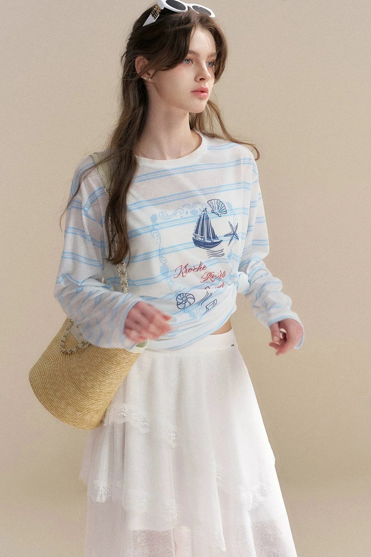 Hand-Painted Nautical Stripe T-Shirt