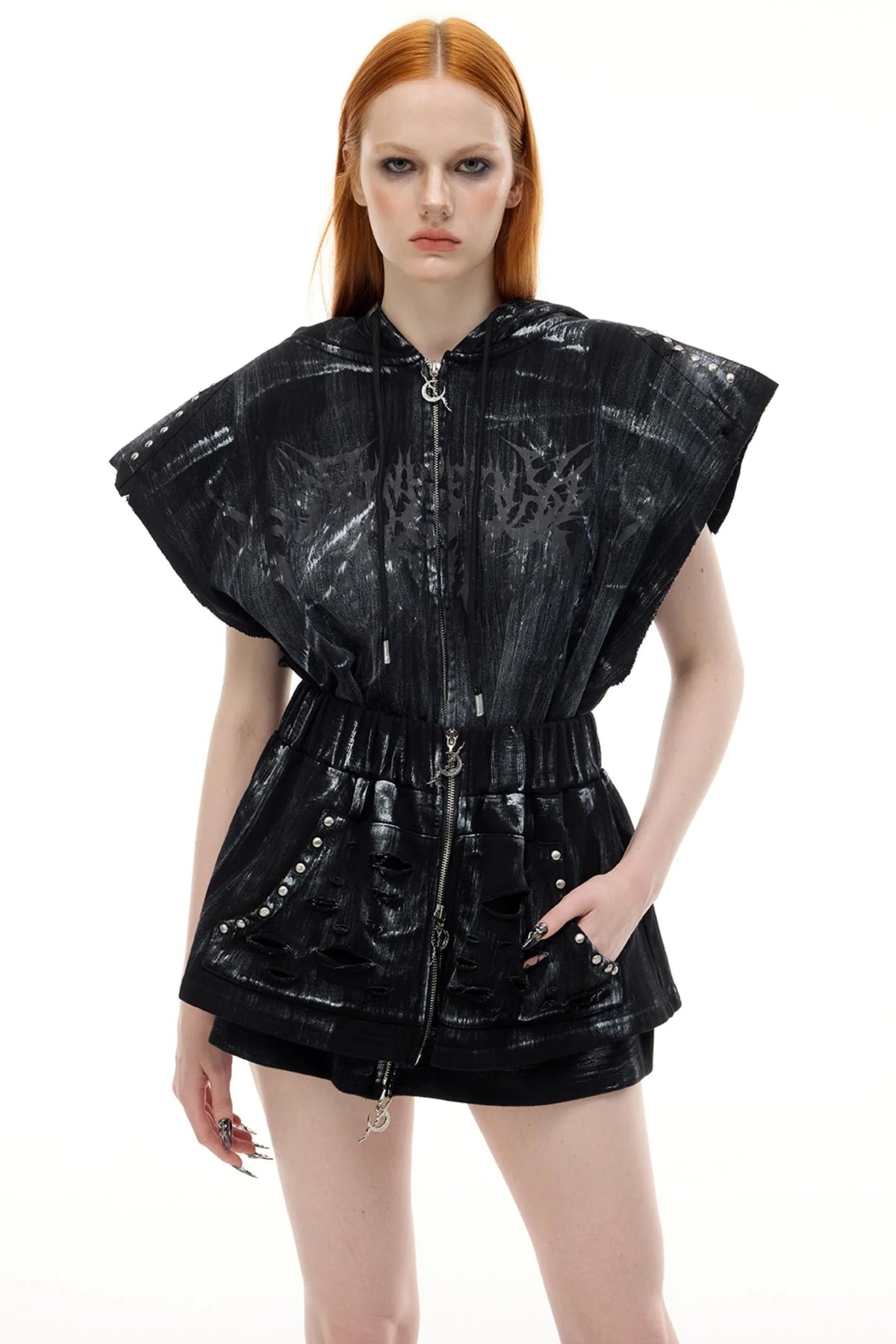 Hand Painted Punk Short Skirt