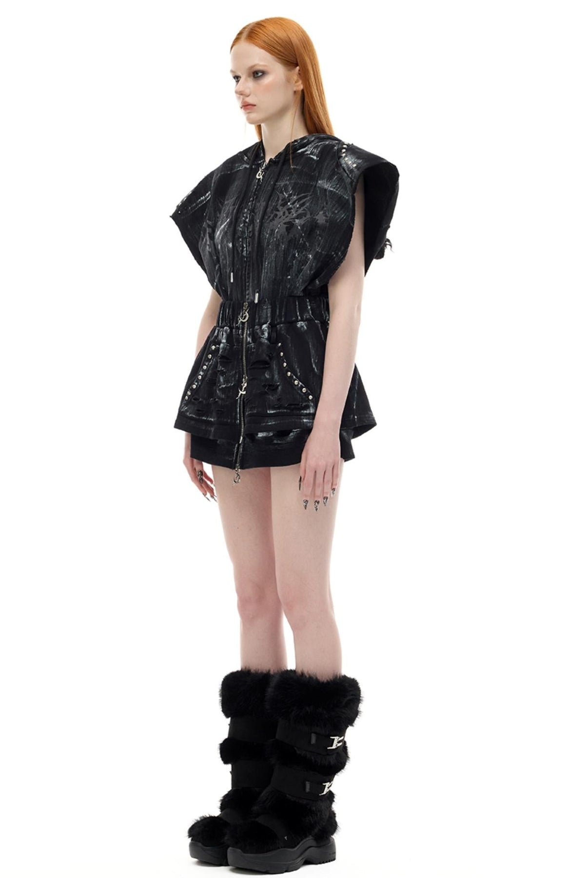 Hand Painted Punk Short Skirt