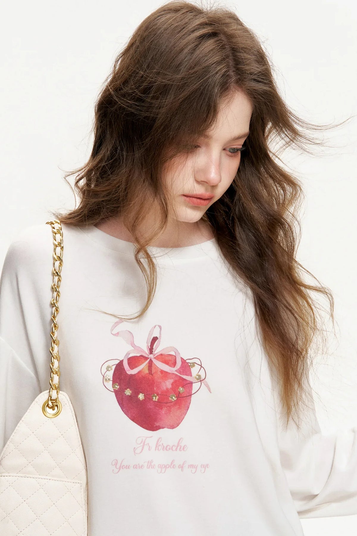 Hand-Painted Wool Flower Top