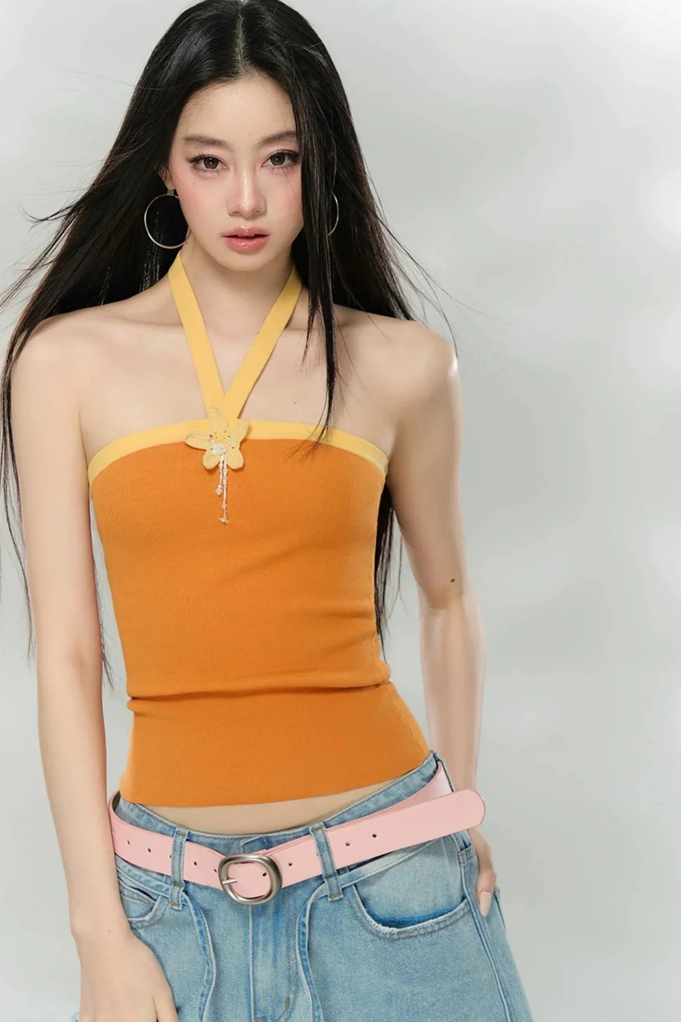 Hand-Woven Patchwork Halter Top