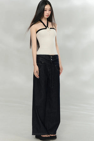 Hand-Woven Patchwork Halter Top