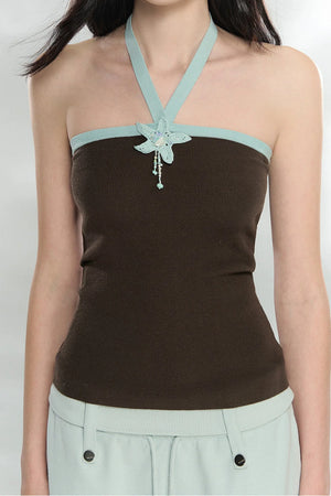 Hand-Woven Patchwork Halter Top