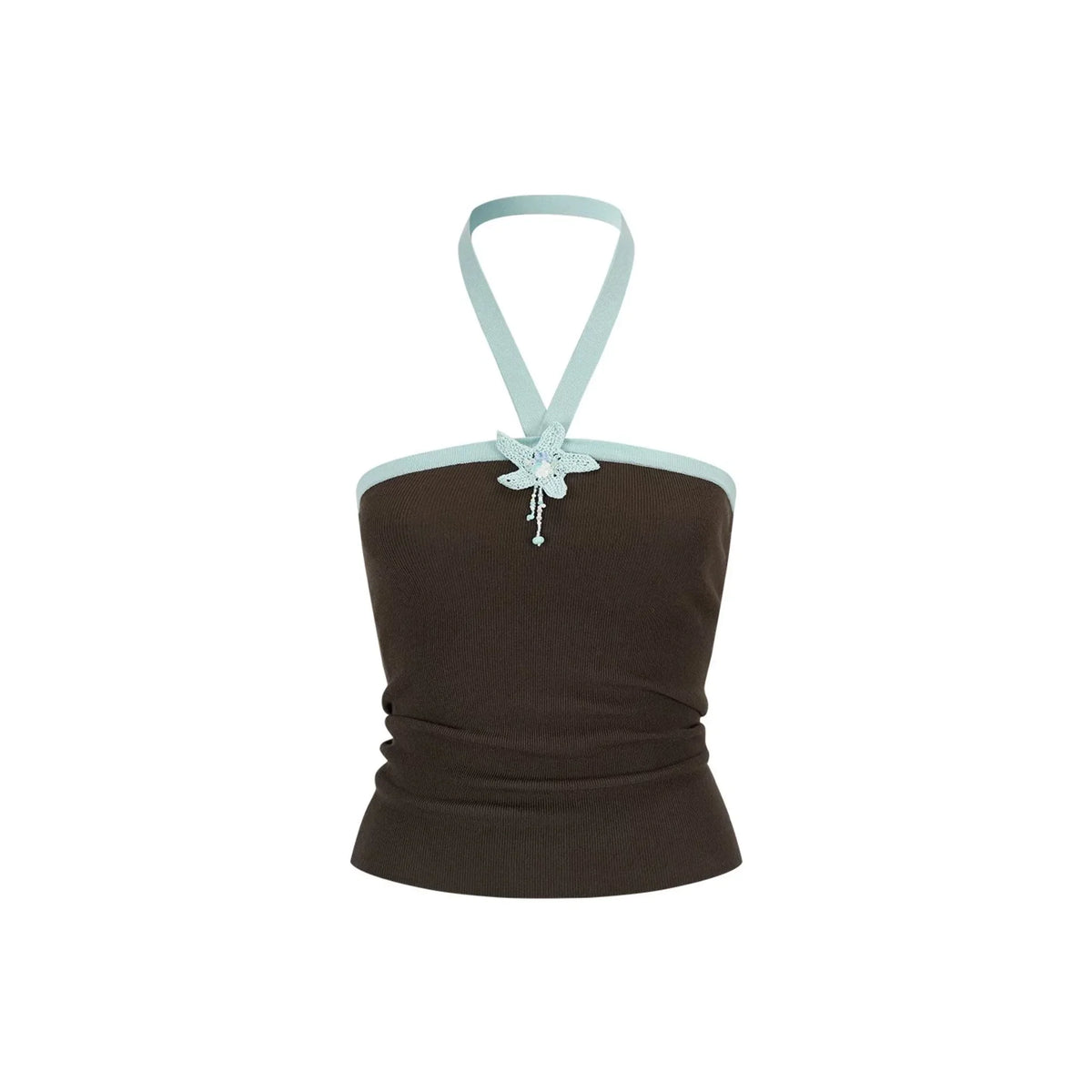 Hand-Woven Patchwork Halter Top