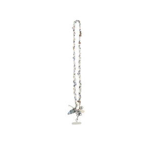 Hand-Woven Plaid Button Phone Chain