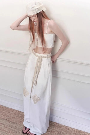 Handmade Crochet Wide-Leg Pants