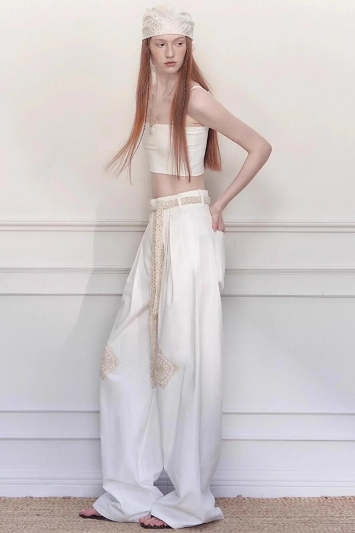 Handmade Crochet Wide-Leg Pants