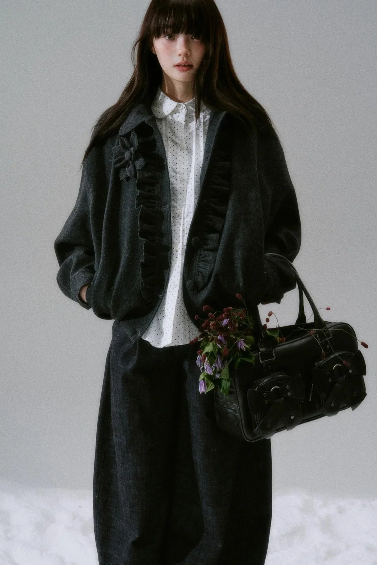 Handmade Floral Woolen Jacket