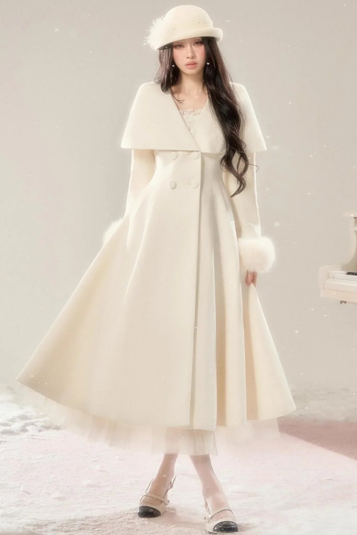 Handwritten Moonlight Wool Coat