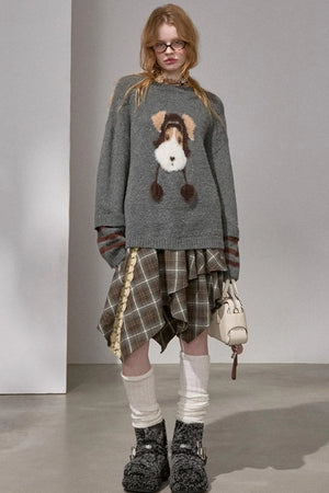 Hat and Puppy Knitted Sweater