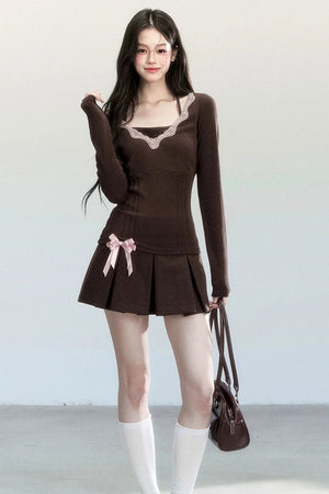 Hazelnut Lace Ballet Base Layer Top