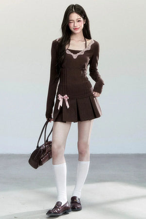 Hazelnut Lace Ballet Base Layer Top