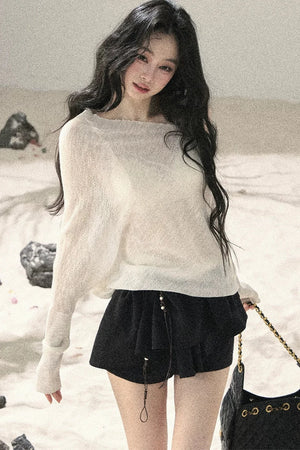 Hazy Mist Off-Shoulder Top Set-Up