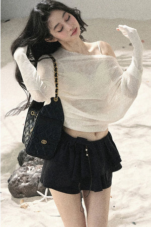 Hazy Mist Off-Shoulder Top Set-Up