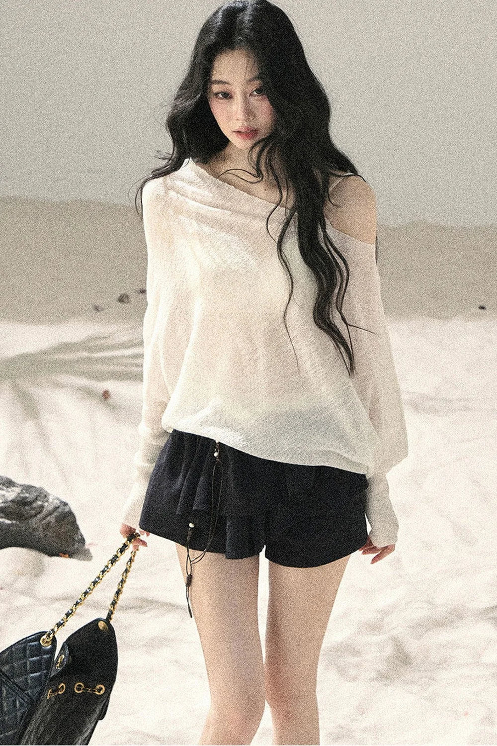 Hazy Mist Off-Shoulder Top Set-Up