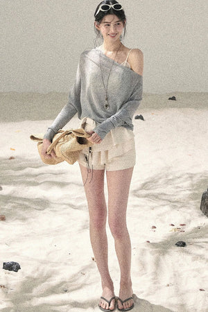 Hazy Mist Off-Shoulder Top Set-Up