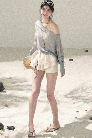 Hazy Mist Off-Shoulder Top Set-Up
