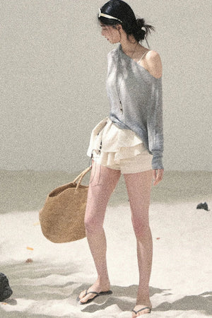 Hazy Mist Off-Shoulder Top Set-Up