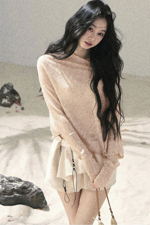 Hazy Mist Off-Shoulder Top Set-Up