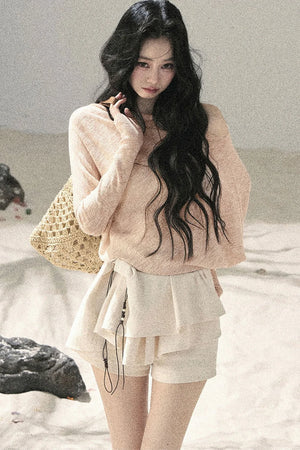Hazy Mist Off-Shoulder Top Set-Up